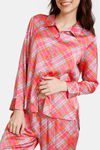 Zivame Modern Love Woven Pyjama Set - Fuchsia Fedora — thumbnail 5